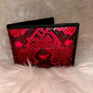 Mens 100% leather Carteras para hombre 100% piel exótica pitón